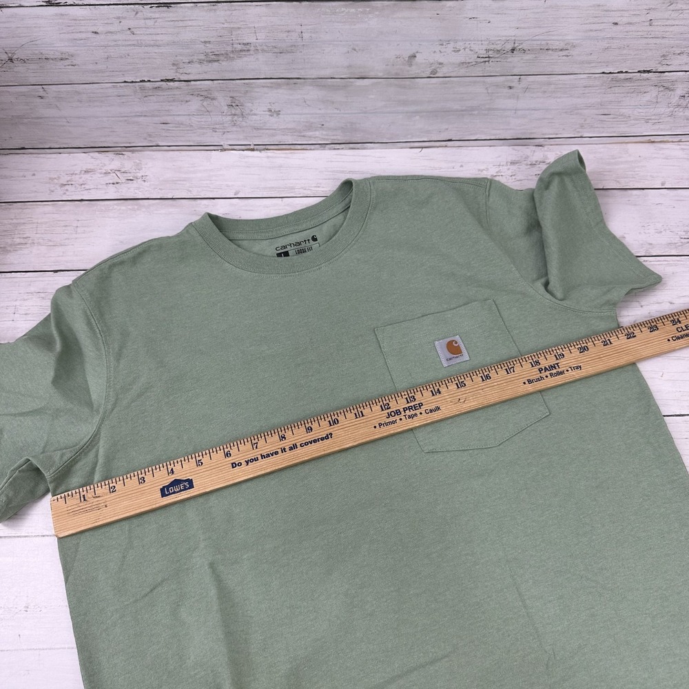 Carhartt T-Shirt Womens Large short sleeve Work‎ casual Loose fit Green K87-W - Picture 6 of 10